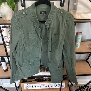 Mossimo Supply Co. Army Green Zip-Up Jacket